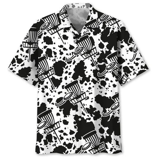Hawaiian Shirt / Adults / S Disc Golf Black Hawaiian Shirt