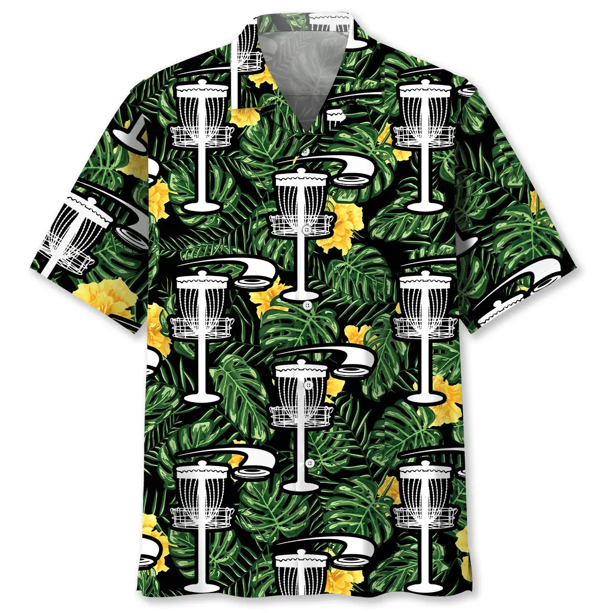Hawaiian Shirt / Adults / S Disc Golf Tropical Green Hawaiian Shirt