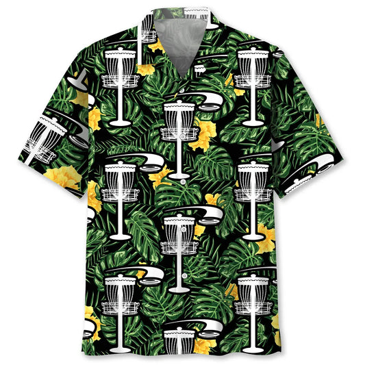Hawaiian Shirt / Adults / S Disc Golf Tropical Green Hawaiian Shirt