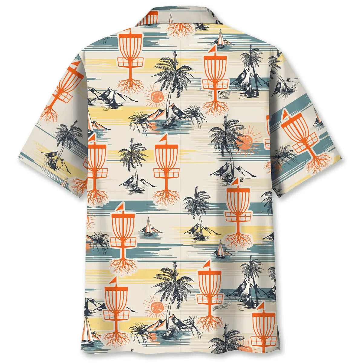 Disc Golf Vintage Palm Tree Hawaiian Shirt