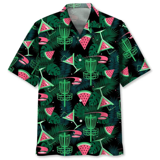 Hawaiian Shirt / Adults / S Disc Golf Watermelon Hawaiian Shirt