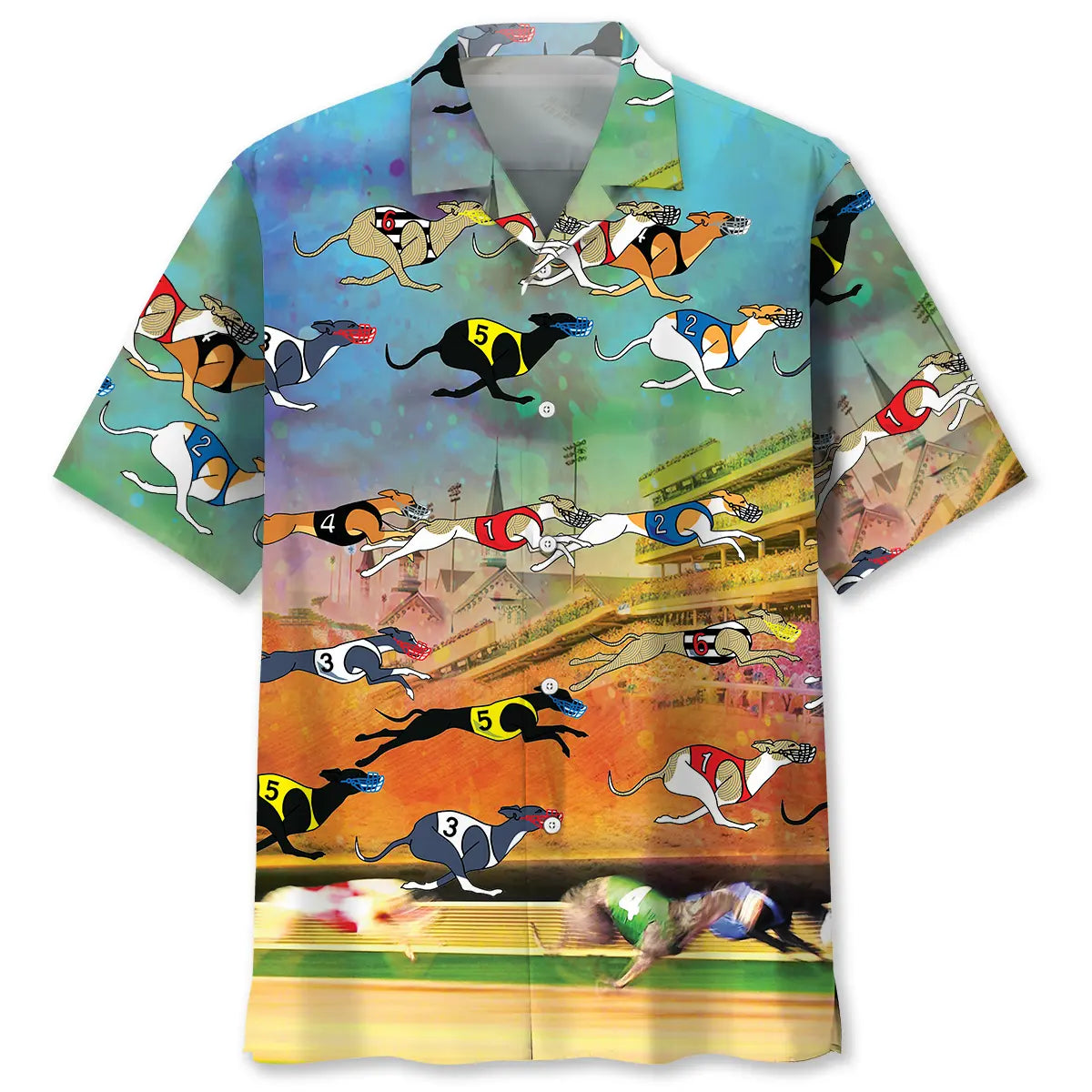 Hawaiian Shirt / Adults / S Dog Racing Vintage Hawaiian Shirt