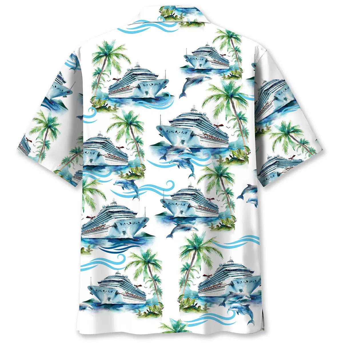 Dolphin Cruise Ship Vintage Hawaiian Shirt