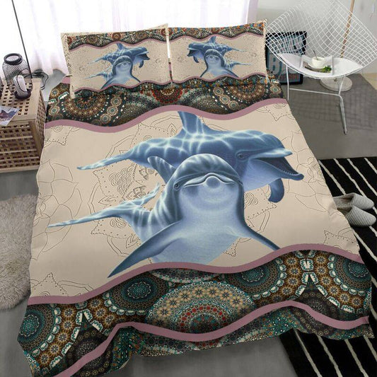Dolphin Happiness Bedding Cover For Cozy Bedroom Decor