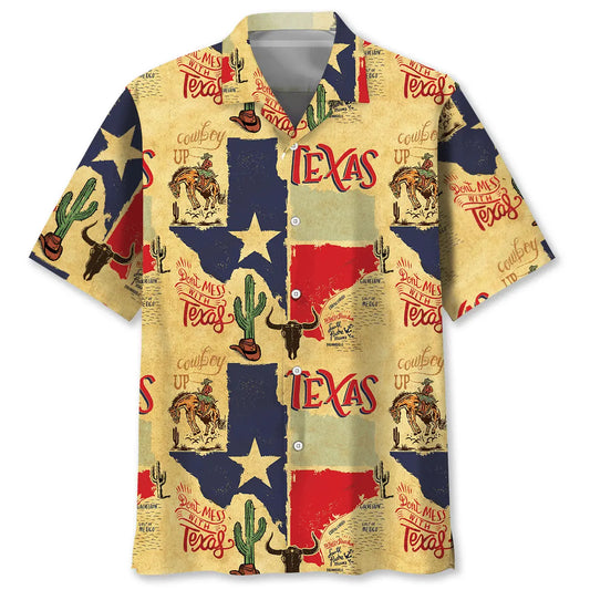 Hawaiian Shirt / Adults / S Don't Mess With Texas Cowboy Hawaiian Shirt
