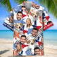 Don't Mess With Texas Custom Photo Face Family Hawaiian Shirt