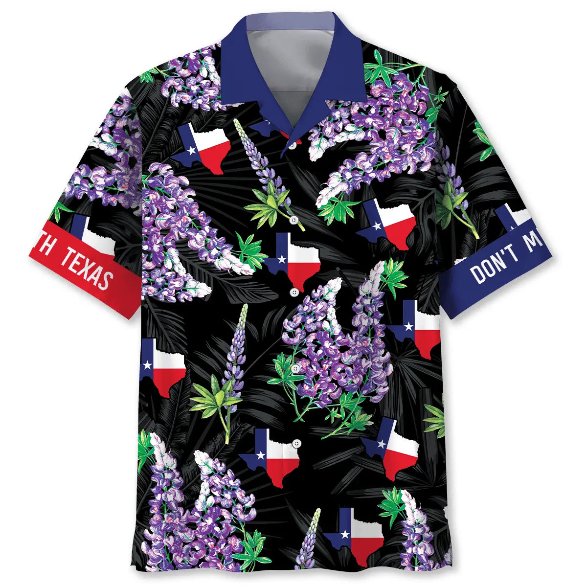 Don't Mess With Texas Custom Name Hawaiian Shirt