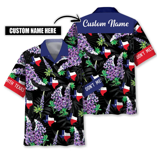 Hawaiian Shirt / Adults / S Don't Mess With Texas Custom Name Hawaiian Shirt