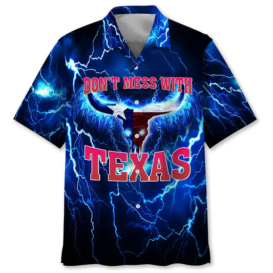 Hawaiian Shirt / Adults / S Don't Mess With Texas Thunder Lighting Hawaiian Shirt