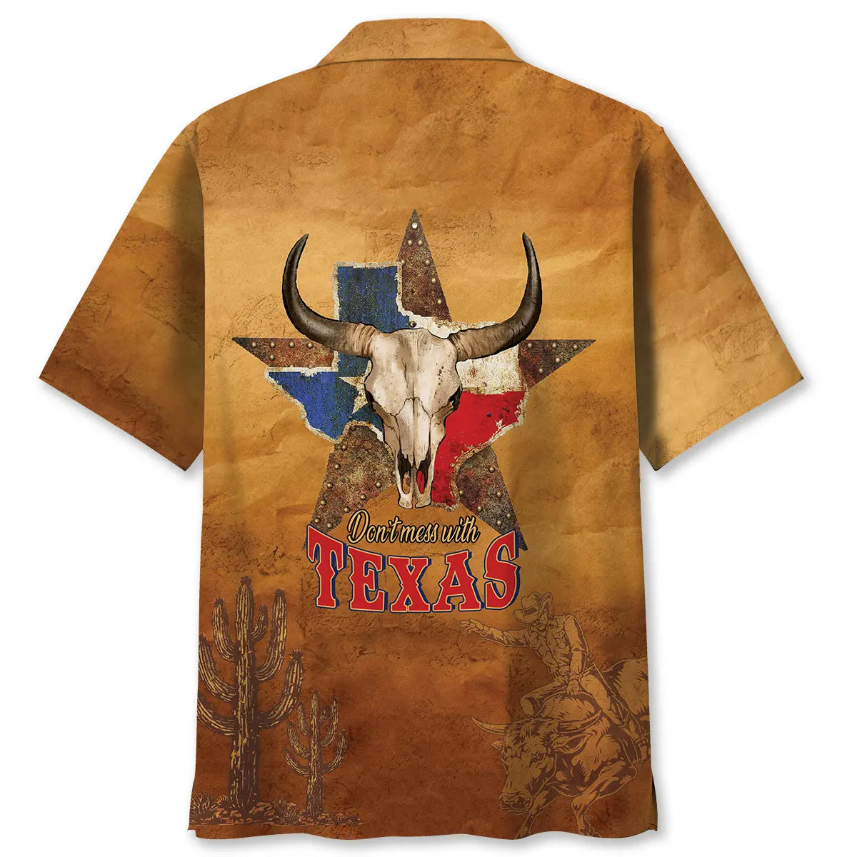 Don't Mess With Texas Vintage Hawaiian Shirt