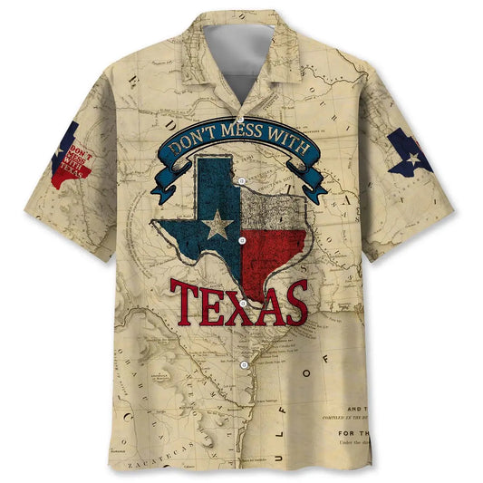 Hawaiian Shirt / Adults / S Don't Mess With Texas Vintage Hawaiian Shirt