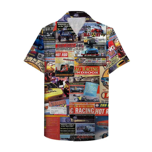 Hawaiian Shirt / Adults / S Drag Racing Magazine Unisex Hawaiian Shirt Aloha Shirt