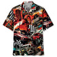 Hawaiian Shirt / Adults / S Drag Racing Retro Red Hawaiian Shirt