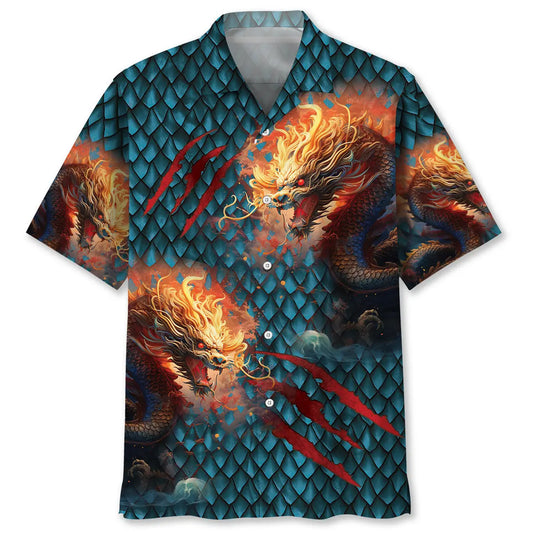 Hawaiian Shirt / Adults / S Dragon Scratch Hawaiian Shirt