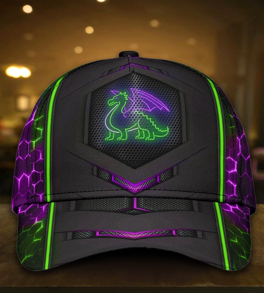Dragon Neon Fantasy Glow Style – Classic Cap