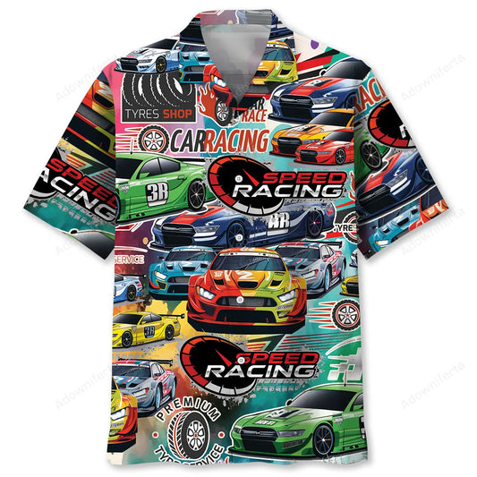 Hawaiian Shirt / Adults / S Drift Car Racing Hawaiian Shirt