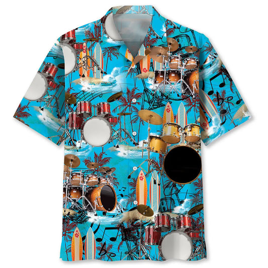 Hawaiian Shirt / Adults / S Drum Beach Hawaiian Shirt