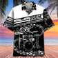 Drum Black &amp; White Hawaiian Shirt
