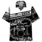 Hawaiian Shirt / Adults / S Drum Black &amp; White Hawaiian Shirt