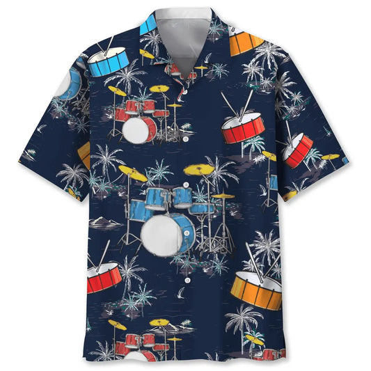 Hawaiian Shirt / Adults / S Drum Nature Beach Hawaiian Shirt