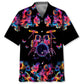 Hawaiian Shirt / Adults / S Drum Neon Hibiscus Flower Hawaiian Shirt