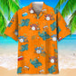 Drum Tropical Orange Hawaiian Shirt
