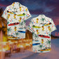 Duck Kayak Boat Pattern Unisex Hawaiian Shirt Aloha Shirt