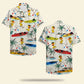 Hawaiian Shirt / Adults / S Duck Kayak Boat Pattern Unisex Hawaiian Shirt Aloha Shirt