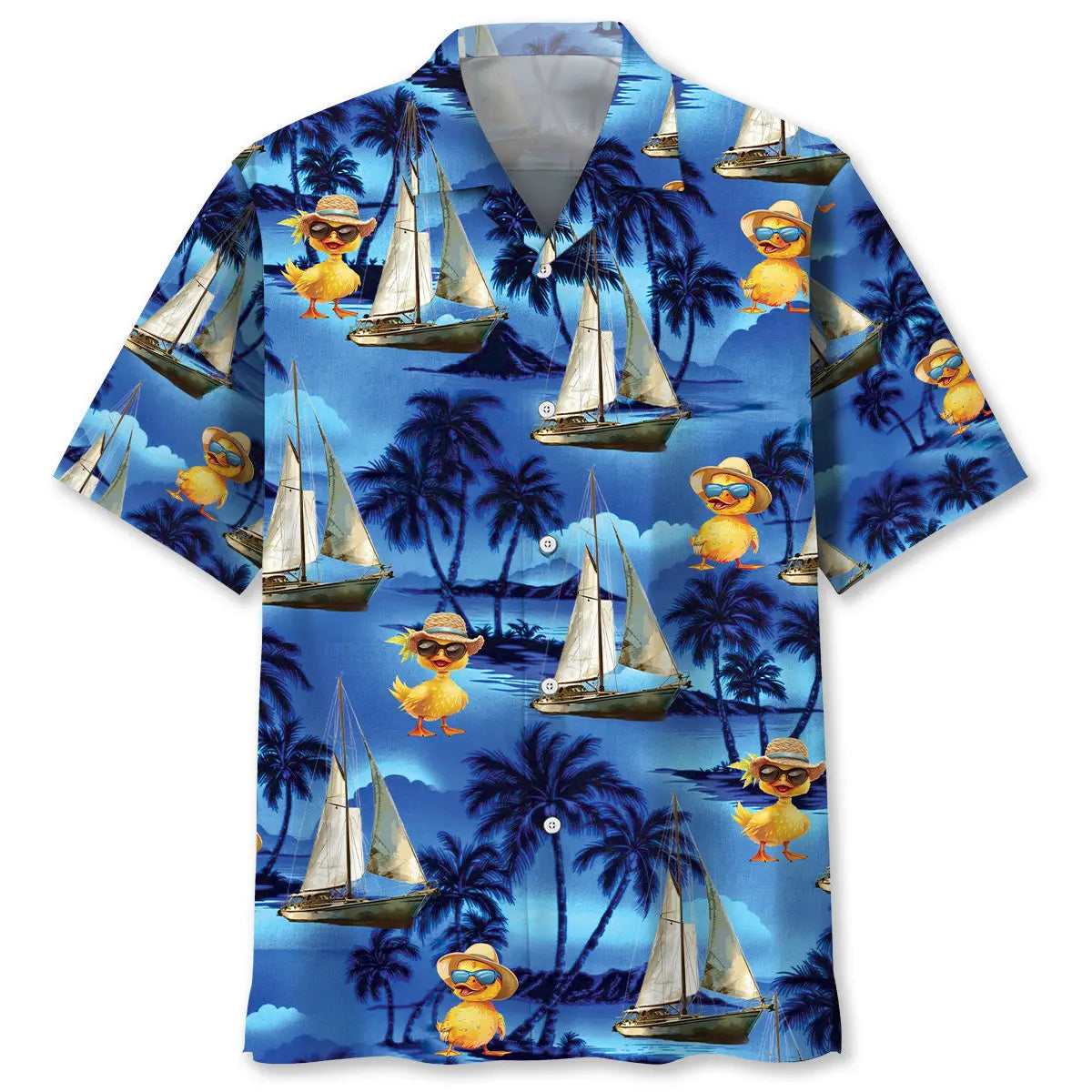 Hawaiian Shirt / Adults / S Duck Sailboat Vintage Hawaiian Shirt