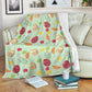 Colorful Easter Egg Pattern Flannel Blanket For Relaxing At Home And Travel