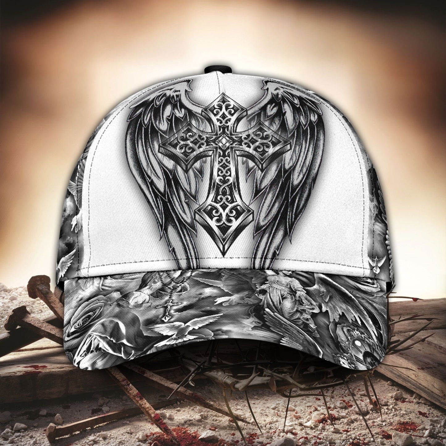Faith Cross Wings All Over Print – Classic Cap