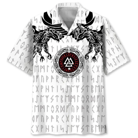 Hawaiian Shirt / Adults / S Eagle Viking Hawaiian Shirt