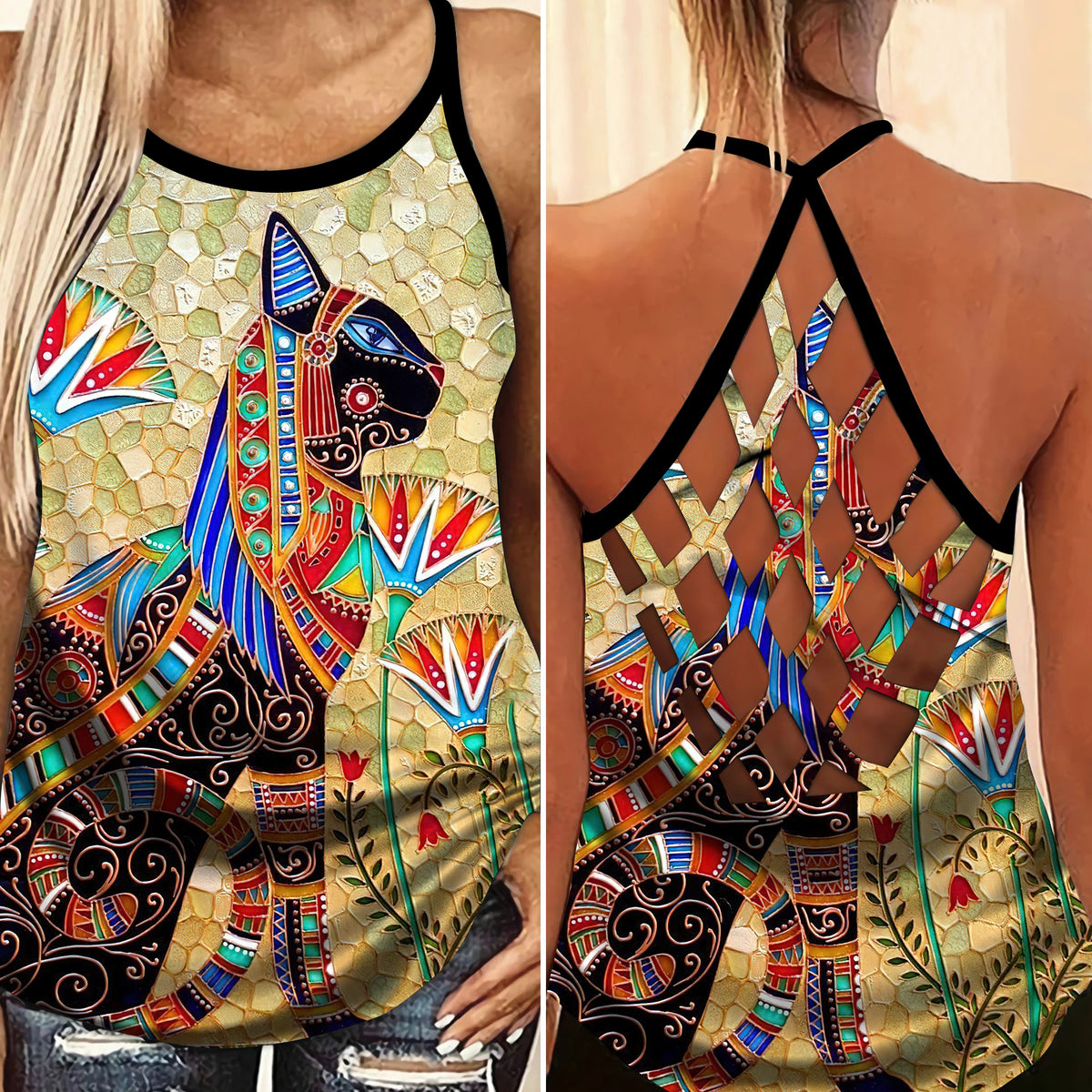 Egypt Cats Luxury Limited Edition – Hollow Tank Top