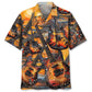 Hawaiian Shirt / Adults / S Electric Guitar Art Sunset Hawaiian Shirt