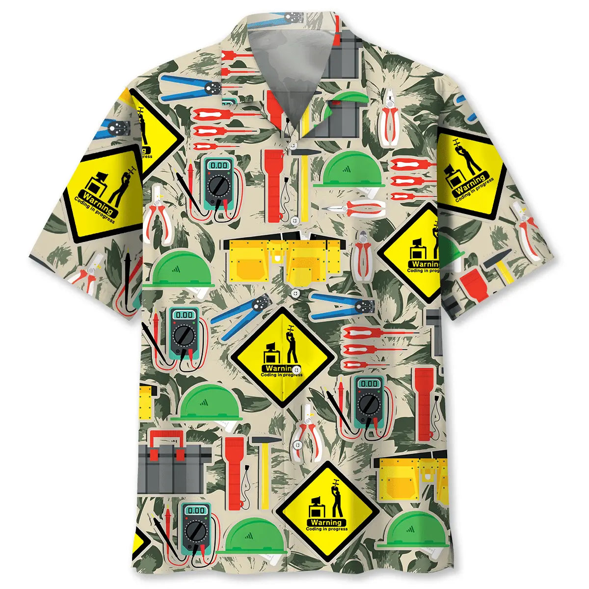 Hawaiian Shirt / Adults / S Electrician Tool Set Pattern Hawaiian Shirt