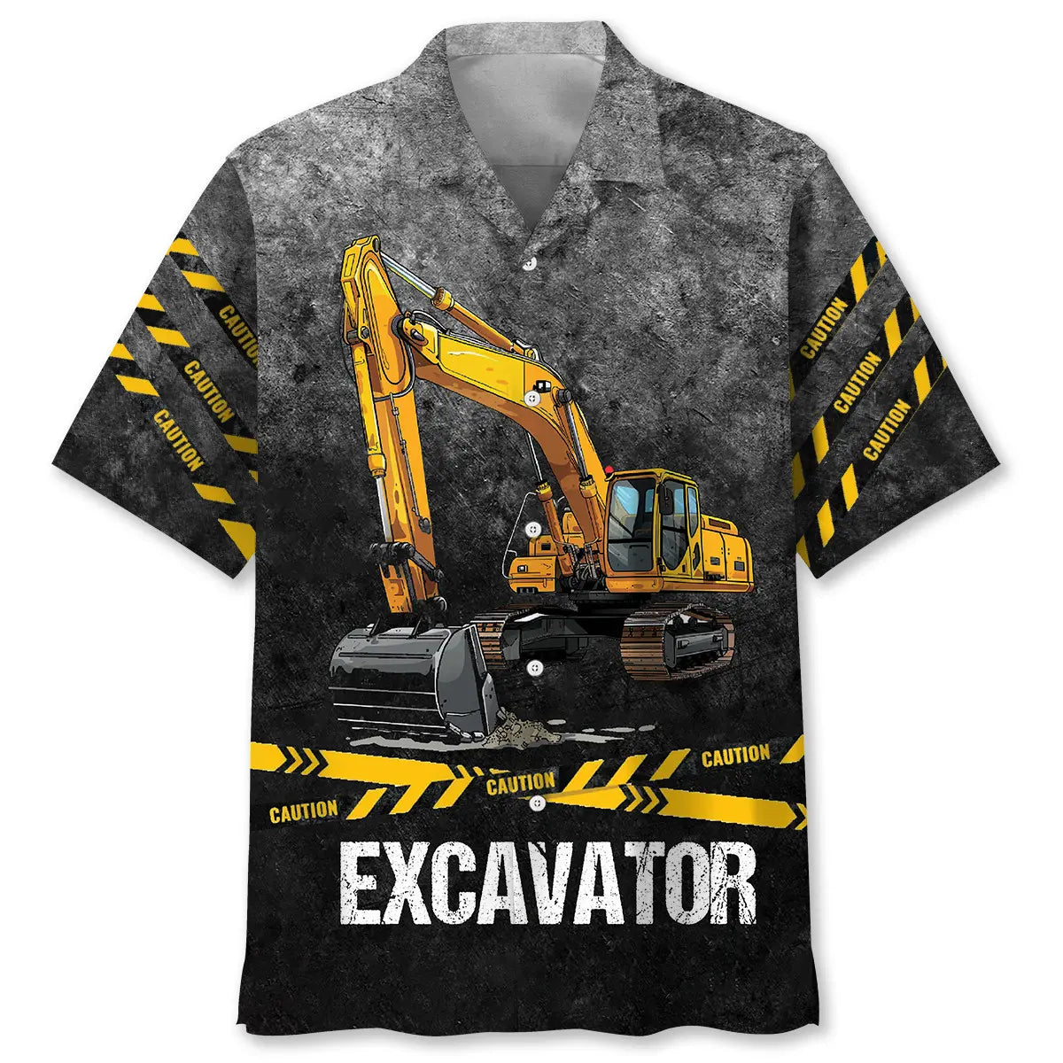 Hawaiian Shirt / Adults / S Excavator Safety Hawaiian Shirt