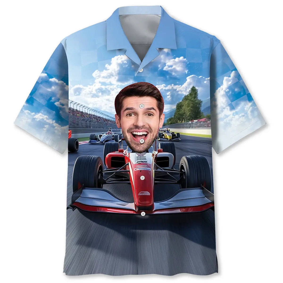 F1 Racing Custom Photo Face Hawaiian Shirt