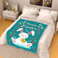 Easter Happy Bunny Flannel Blanket For Relaxing At Home And Travel