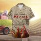 Farmer Chicken Stop Staring At My Cock Funny Unisex Hawaiian Shirt Aloha Shirt