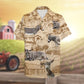 Farmer Donkey Unisex Hawaiian Shirt Aloha Shirt With Donkey And Farm Pattern