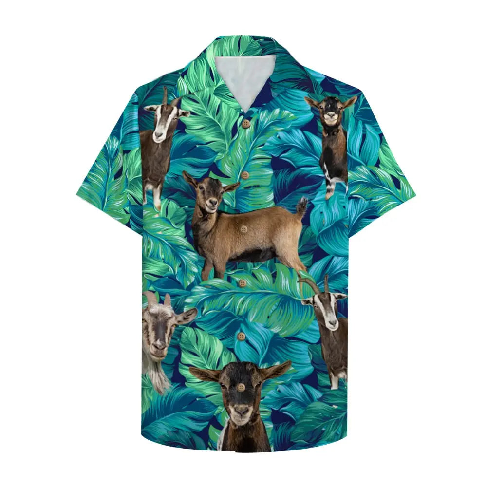 Hawaiian Shirt / Adults / S Farmer Goat Unisex Hawaiian Shirt Aloha Shirt With Goat Pattern