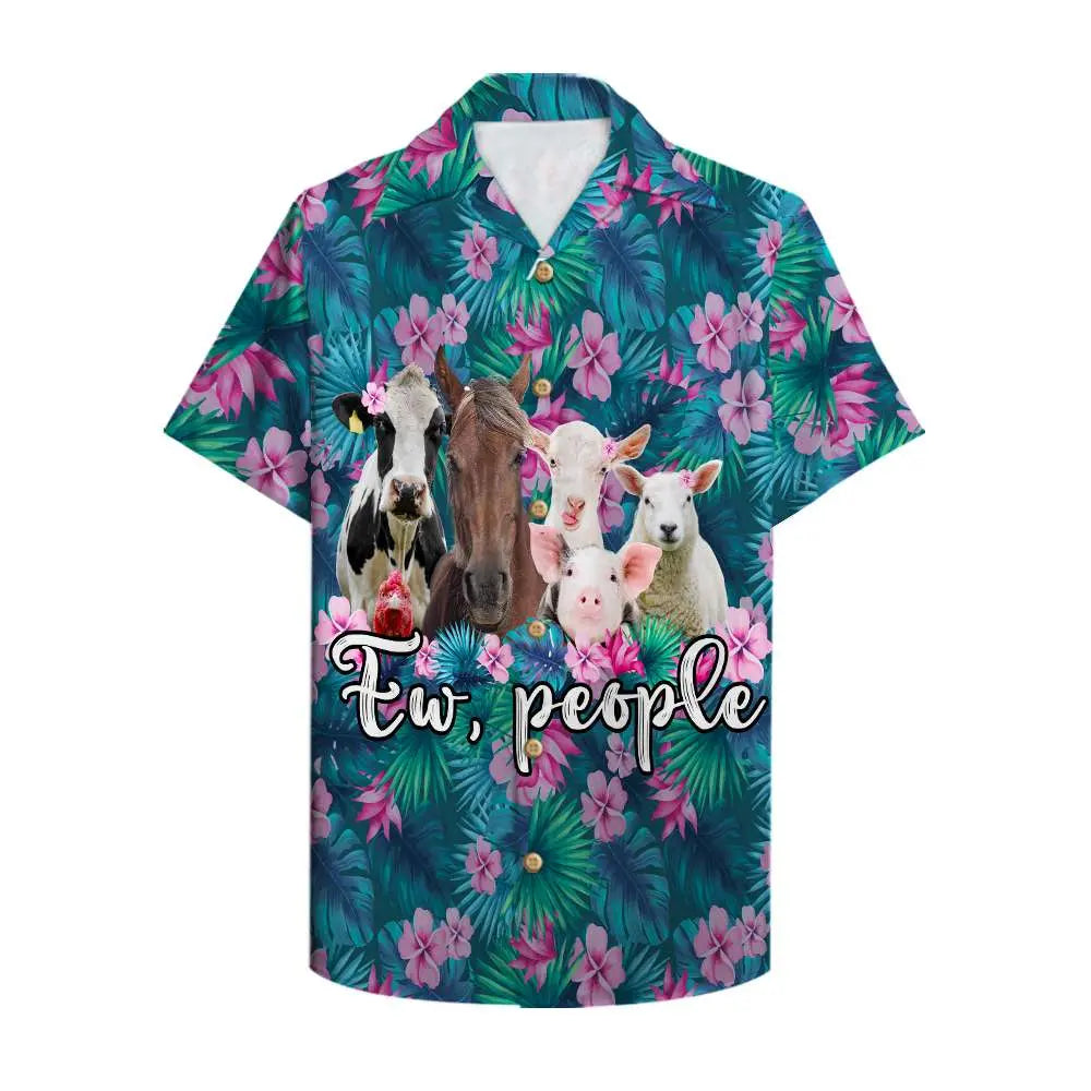 Hawaiian Shirt / Adults / S Farmer People Unisex Hawaiian Shirt Aloha Shirt Summer Vibe