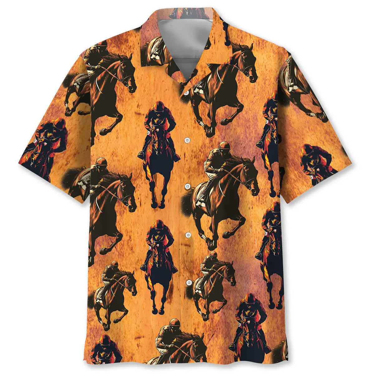 Hawaiian Shirt / Adults / S Fiery Horse Racing Hawaiian Shirt