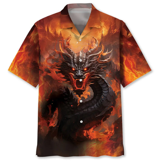 Hawaiian Shirt / Adults / S Fire Dragon Hawaiian Shirt