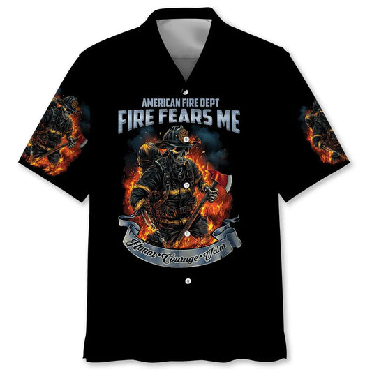 Hawaiian Shirt / Adults / S Fire Fears Me Hawaiian Shirt