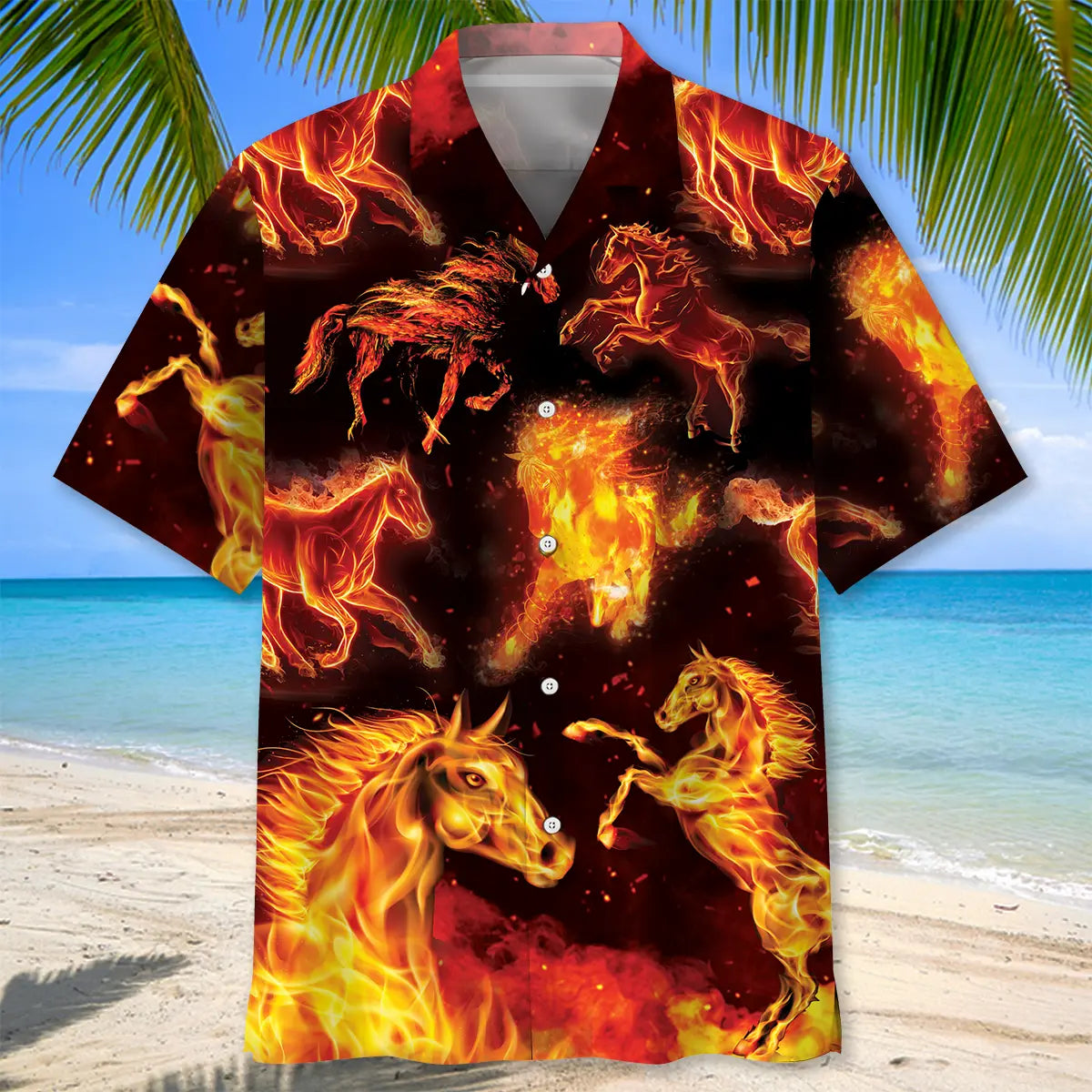 Fire Horse Hawaiian Shirt