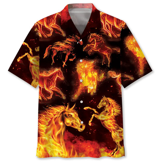 Hawaiian Shirt / Adults / S Fire Horse Hawaiian Shirt