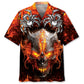 Hawaiian Shirt / Adults / S Fire Skull Spider Hawaiian Shirt