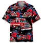 Hawaiian Shirt / Adults / S Fire Truck American Hawaiian Shirt