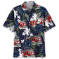 Hawaiian Shirt / Adults / S Fire Truck Dark Blue Hawaiian Shirt